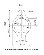 Superlative Arms Adjustable Set Screw Gas Block (TAN DLC)