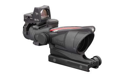 Trijicon 4x32 ACOG Dual Illuminated Riflescope and 3.25 MOA Red Dot Type 2 RMR Sight Kit (DI .223 Red Chevron Reticle