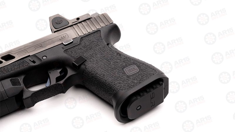 Strike Industries Aluminum Magazine Base Pad For Glock - Blue, Low Profile, Fits G17,19,22,23,31,32,34,35,37,38