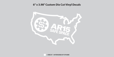 White A.S.S. USA Vinyl Window Decal