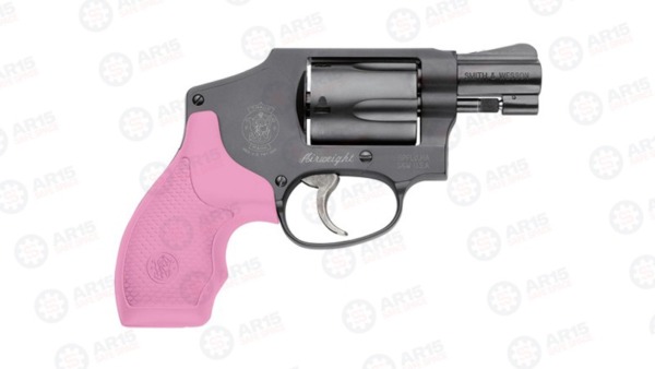 S&W 442 .38SPL+P 1 7/8" FS 5-SHOT MATTE BLACK PINK GRIP 150469