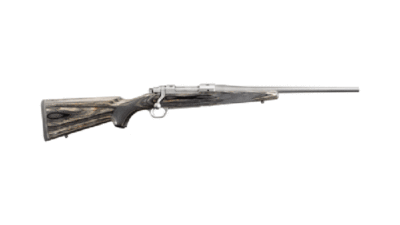 RUGER M77 HAWKEYE COMPACT .243 MATTE S/S BLACK LAMINATE 17108