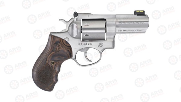RUGER GP100 .357MAG 3" FS STAINLESS WOOD UNFLUTED CYL. 1782