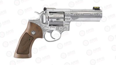RUGER GP100 DELUXE 4" ENGRAVED SS ADJ. (TALO) 1784