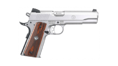 RUGER SR1911 .45ACP FS 8-SHOT STAINLESS WOOD GRIPS 6700