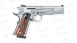 Smith & Wesson 1911 Engraved Handgun .45 ACP 8rd Magazine 5" Barrel Engraved Silver with Wood Grip