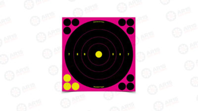 Birchwood Casey Shoot-N-C Target 8" Pink Bullseye 6 Targets 34808 Shoot-N-C