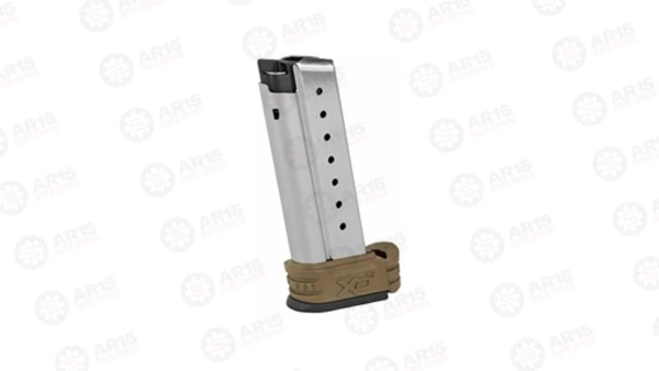 Springfield Magazine 9MM 8Rd Stainless w/Flat Dark Earth Sleeve Extension XDS XDS0908DE