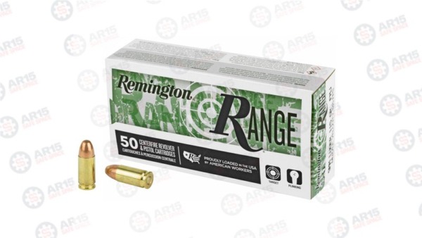 Remington Range 9MM 115 Grain Full Metal Jacket 50 Round Box