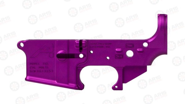 Aero AR15 STRIPPED LOWER RECEIVER - PURPLE ANODIZED