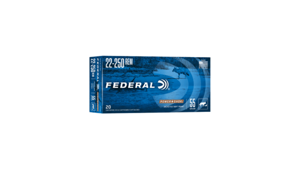 FED PWRSHK 22-250REM 55GR SP