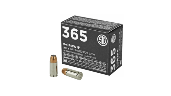 SIG AMMO 9MM 115GR JHP CCW