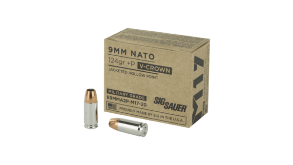 SIG AMMO 9MM M17 124GR +P JHP