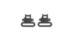 ALLEN SWIVELS BLK 1"