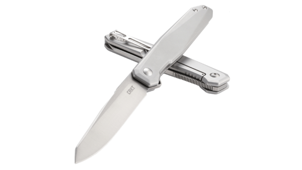 CRKT FACET SILVER 3.37" PLAIN EDGE