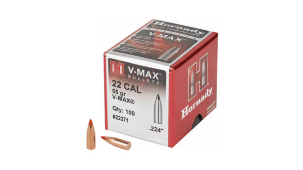 Hornady V-MAX 22 CAL .224 55GR 100CT
