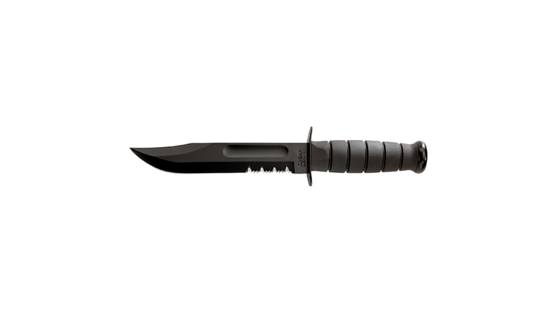 KBAR FIGHTING KNF 7" W/SHTH BLK SER