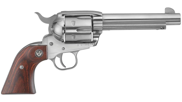 RUGER VAQUERO STAINLESS 45 COLT SA REVOLVER 5.5 BBL Gloss STS