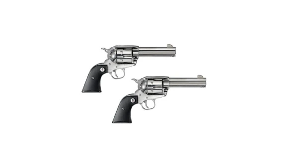 Ruger Vaquero SASS Revolver Set (Must Be Ordered in Pairs) .357 Mag 6rd Capacity 4.62" Barrel Stainless Steel Finiish