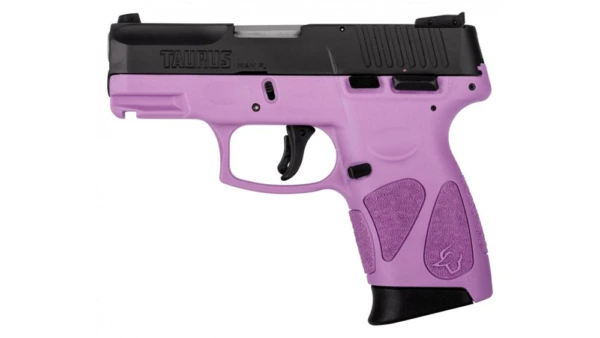 Taurus G2C Handgun 9mm Luger 12rd Magazines 3.2" Barrel Black Slide/Light Purple Grip
