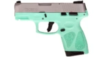 Taurus G2S Handgun 9mm Luger 7rd Magazines 3.2" Barrel Stainless Slide/Cyan Grip