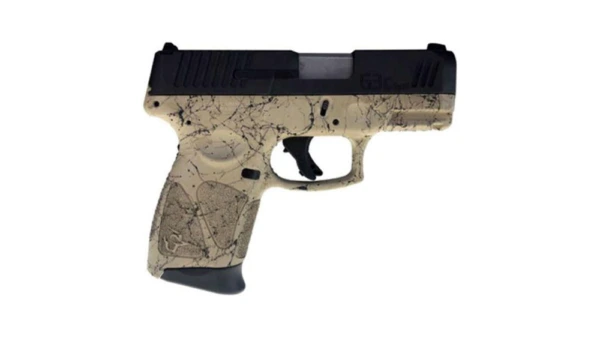 Taurus G3C Handgun 9mm Luger 12rd Magazines(3) 3.2" Barrel Black Slide/FDE with Black Splatter Grip