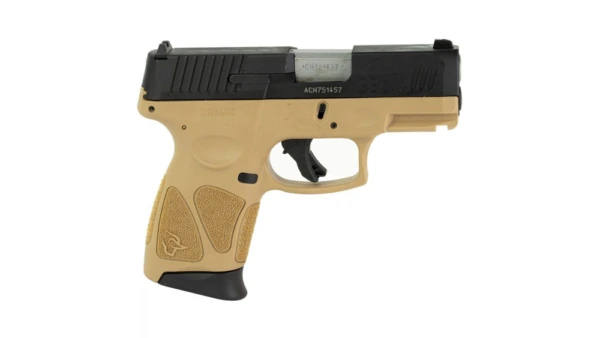 Taurus G3C "Black Slide/ Tan Frame" Handgun 9mm Luger 12rd Magazines(2) 3.26'' Barrel