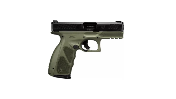 Taurus TS9 Full Size Handgun 9mm Luger 17rd Magazines (2) 4" Barrel Black Slide with OD Green Frame