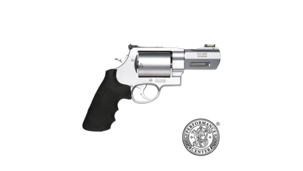 Smith & Wesson X Frame Series Performance Center Model 500 Handgun 500 S&W Mag 5rd Capacity 3.5" Barrel Silver with Black Grip Fiber Optic Sights