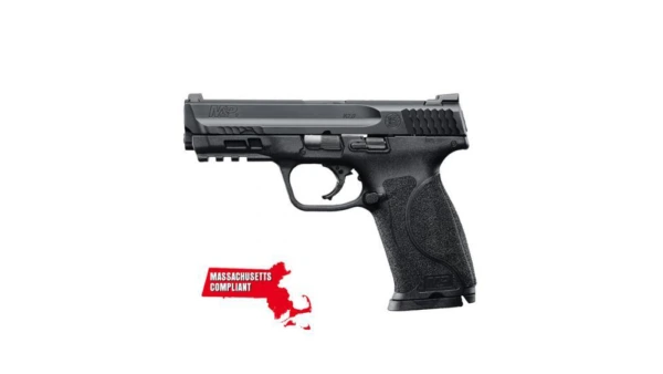 Smith & Wesson M&P 9 M2.0 Handgun 9mm Luger 10rd Magazine 4.25" Barrel Black MA Compliant No Thumb Safety