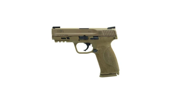 S&W M&P9 M2.0 FDE Handgun 9mm Luger 17rd Magazine No Thumb Safety Tru-Glo TFX Sights