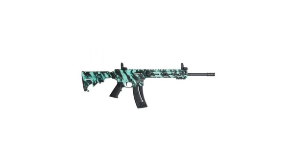 S&W M&P15-22 Sport Robin's Egg Blue Platinum Finish Rifle .22LR 25rd Magazine 16.5" Barrel
