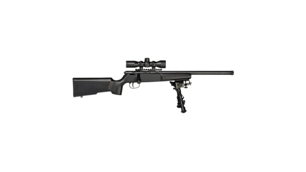 Savage Rascal Series Target XP Rifle .22 LR Single Shot 16.13" Barrel Synthetic Stock-Black Scope and Bi-pod