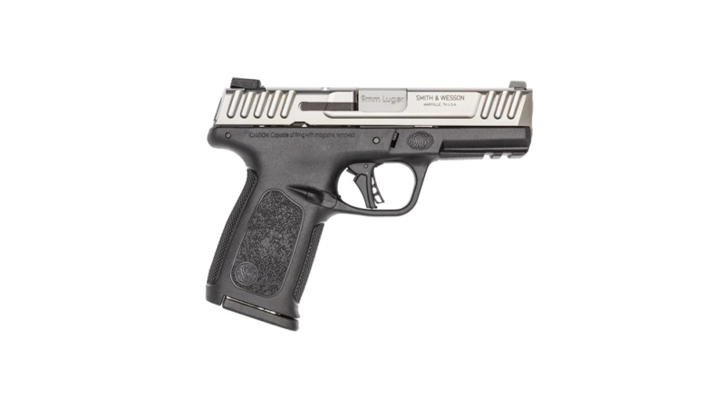 S&W SD9 2.0 Handgun 9mm Luger 16rd Magazine(1) 4" Barrel White Dot Sights No Thumb Safety 2-Tone