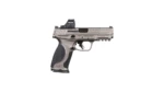 Smith & Wesson M&P9 M2.0 Handgun 9mm Luger 17rd Magazines (2) 4.25" Barrel Silver Metal with Black Grips and Holosun HS407C X2 Red Dot
