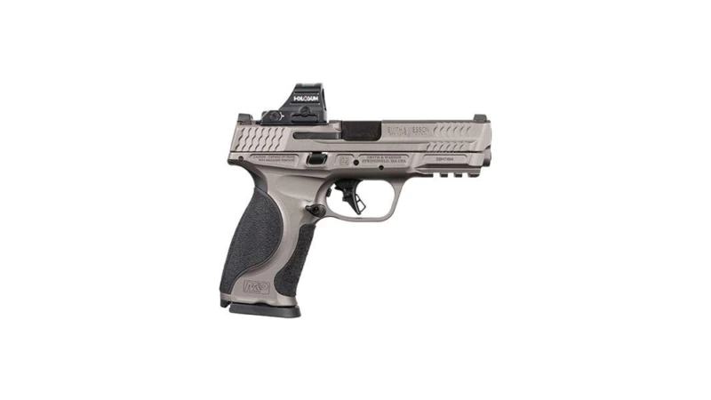 Smith & Wesson M&P9 M2.0 Handgun 9mm Luger 17rd Magazines (2) 4.25" Barrel Silver Metal with Black Grips and Holosun HS407C X2 Red Dot