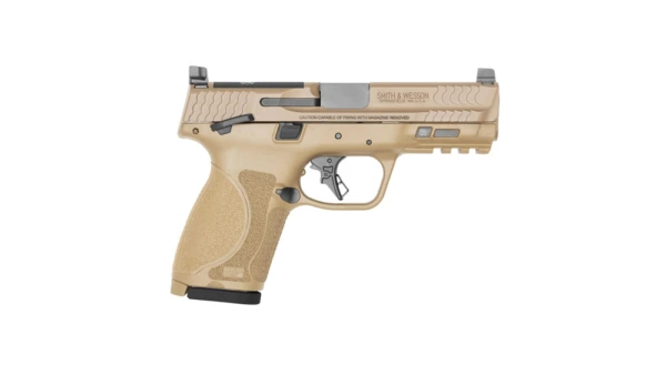 S&W M&P 9 M2.0 Compact Optic Ready Handgun 9mm Luger 10rd Magazine(2) 4'' Barrel FDE Thumb Safety