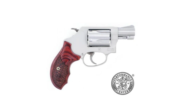 Smith & Wesson J-Frame Performance Center Model 637 Enhanced Action Handgun .38 Spl 5rd Capacity 1.88" Barrel Silver with Brown Grip