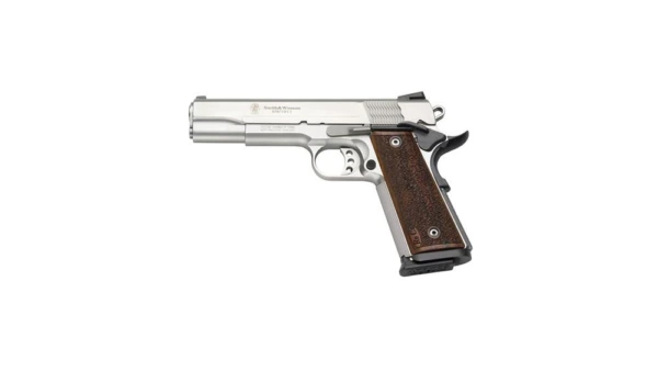 S&W PC SW1911 Pro Series Brown Grip Handgun 9mm Luger 10rd Magazine 5" Barrel Stainless