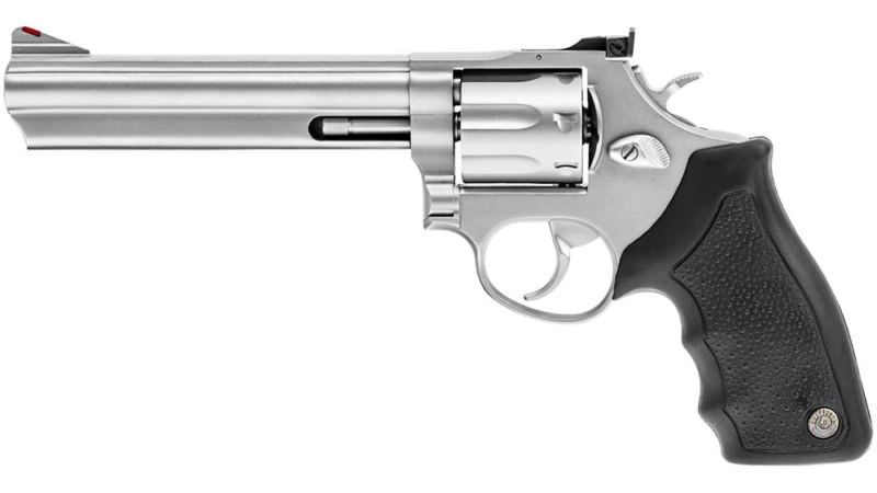 Taurus 66 Handgun .357 Mag 7rd Capacity 6" Barrel Stainless Finish Hogue Lamo Grip