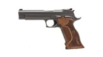 P210 9MM 5IN TARGET BLK SAO ADJUSTABLE SIGHTS WALNUT GRIP (2) 8RD STEEL MAG