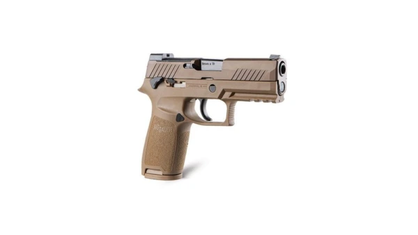 Sig Sauer P320-M18 Handgun 9mm Luger 17/21rd Magazine 3.9" Barrel Coyote Tan