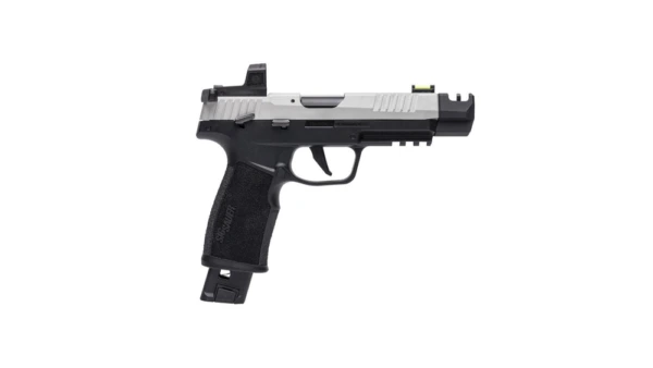 Sig Sauer P322 Compact Handgun .22 LR 20rd (1) & 25rd (1) Magazines 4" Barrel Silver Slide with Black Frame and RomeoZero Elite Red Dot