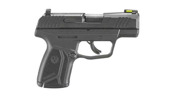 Ruger Max-9 Optic Ready Handgun 9mm Luger 10rd Magazine 3.2" Barrel Fiber Optic Sights Black Grip