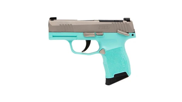 Sig Sauer P365 Robins Egg Blue Handgun .380 ACP 10rd Magazines(2) 3.1" Nickel Slide Optic Ready