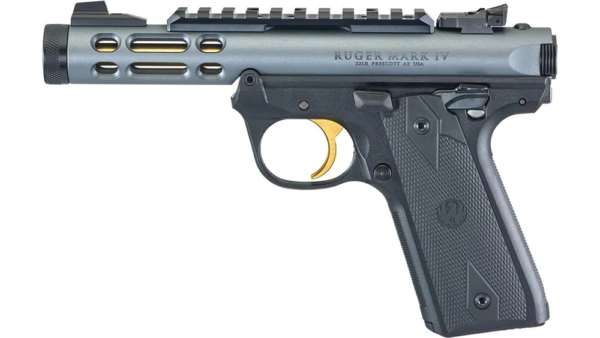 Ruger Mark IV 22/45 Lite Handgun 22 LR 10rd Magazines (2) 4.4" Barrel Grey with Black Grip