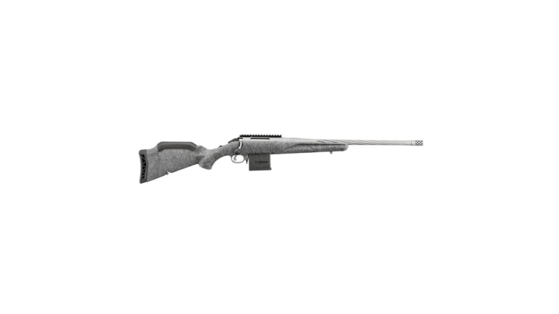 46908_1 Ruger American Rifle Gen II .204 Ruger 10rd Magazine 20" Fluted Threaded Barrel Gray Splatter Stock