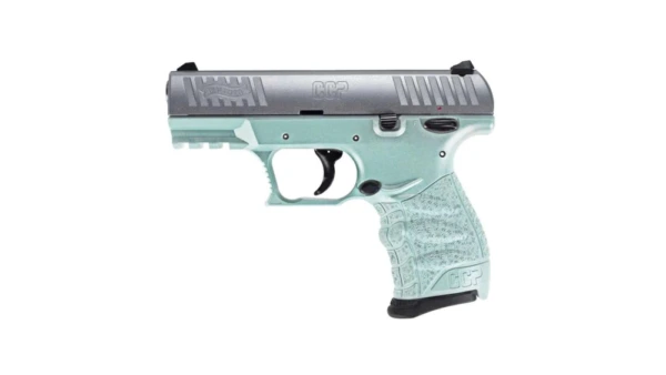 Walther Arms CCP M2+ Handgun 9mm Luger 8rd Magazine 3.54" Barrel Angel Blue with Silver Slide