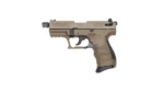 Walther Tactical P22Q .22LR 10rd Magazine 3.4" Barrel Full FDE with Threaded Barrel Adapter
