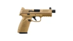 FN 510 Tactical Handgun 10mm 15rd & 22rd Magazines (2) 4.71" Threaded Barrel FDE NMS Night Sights
